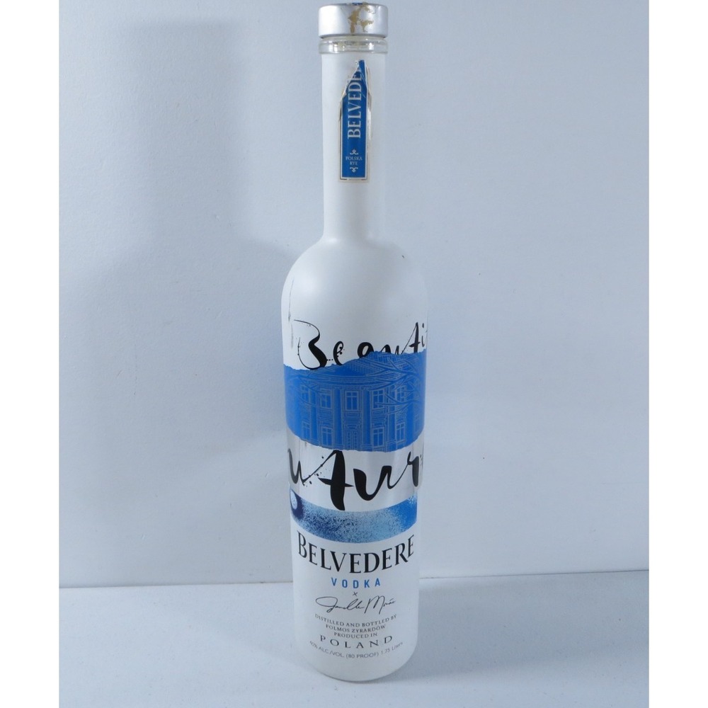 Belvedere Vodka Janelle Monae 1.75L Limited Edition Empty‎ Bottle 18" Tall